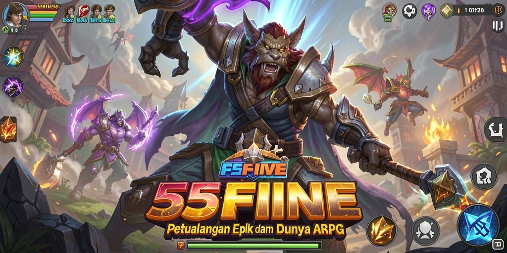 Tampilan menakjubkan dari gameplay ARPG di 55FIVE.