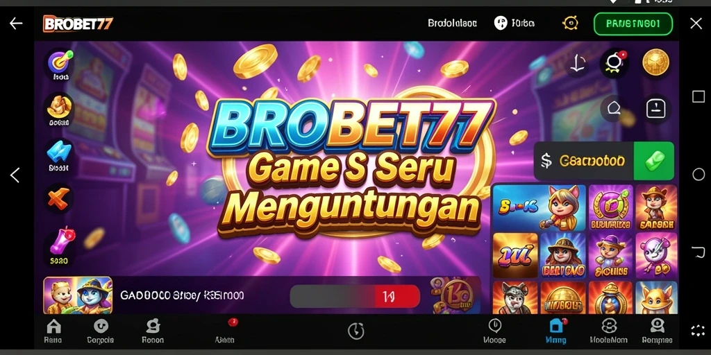 Tampilan gameplay menarik dalam BROBET77 dengan banyak pilihan Slot.