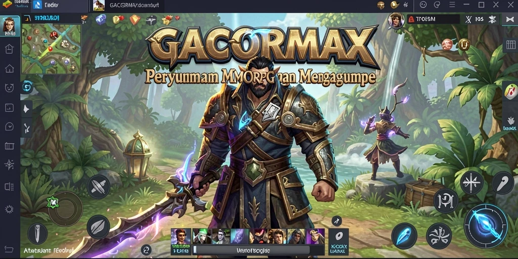 Gameplay GACORMAX dengan aksi seru di dunia MMORPG.