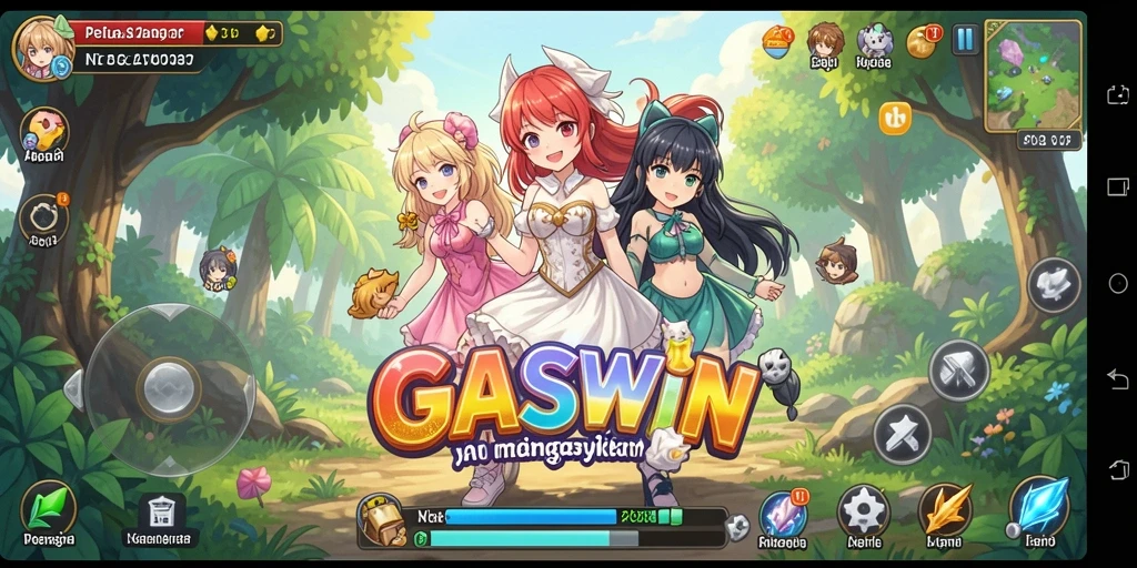 Tampilan gameplay GASWIN yang memukau dan dinamis.