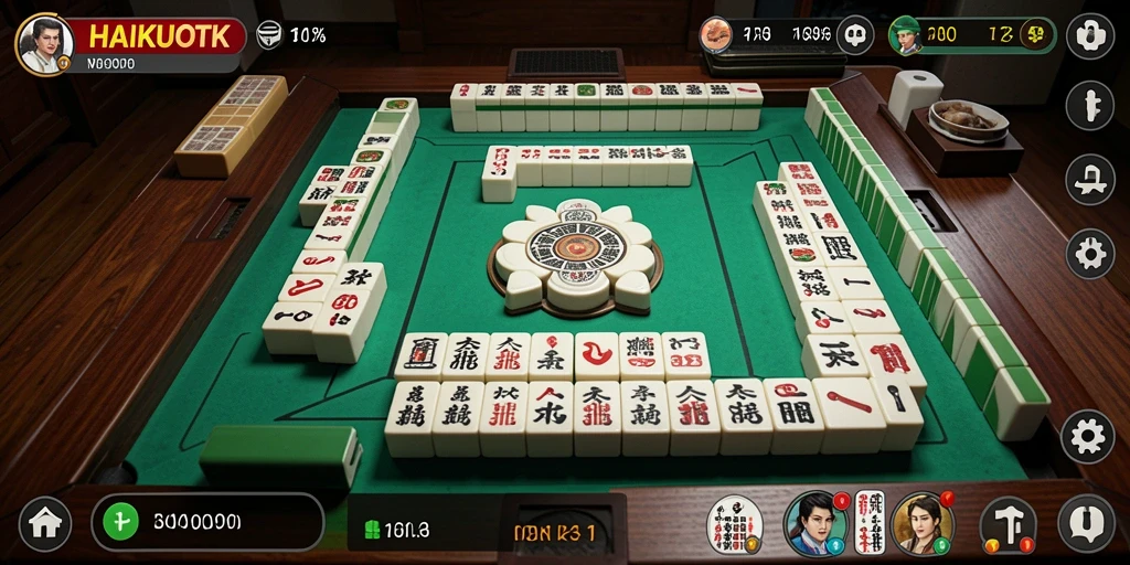 Tampilan gameplay HAIKUOTK yang menawan dalam permainan Mahjong.