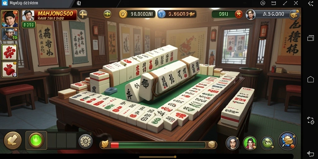 Tampilan menarik gameplay MAHJONG500 yang menyenangkan.