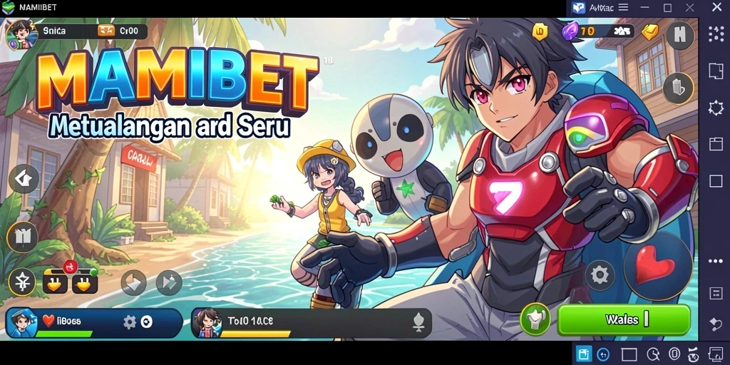Tampilan gameplay menarik dari MAMIBET dengan karakter Anime unik.