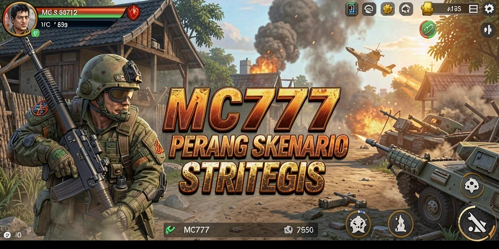 Screenshot utama MC777 menampilkan gameplay aksi pertempuran seru.