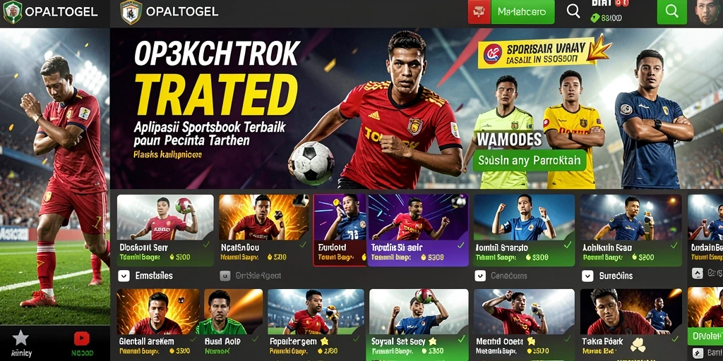 Tampilan antarmuka aplikasi OPALTOGEL dengan pilihan taruhan Sportsbook yang menarik.
