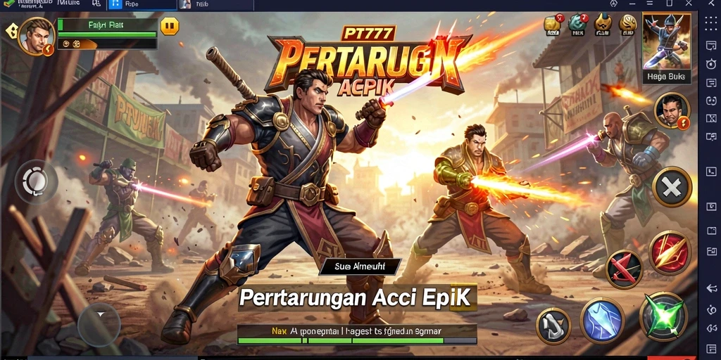 Tampilan gameplay PT777 yang penuh aksi dan pertarungan seru.