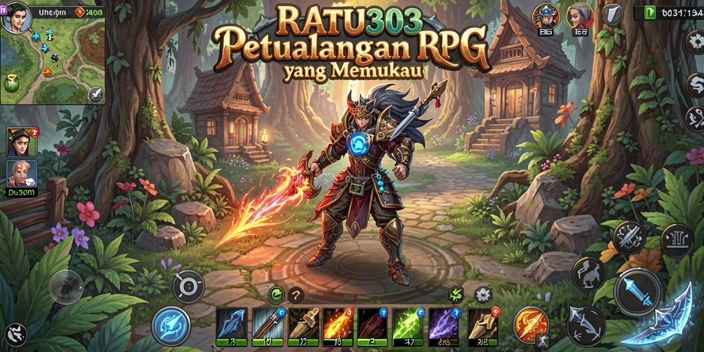 Tangkapan layar gameplay RPG yang menarik dari RATU303.