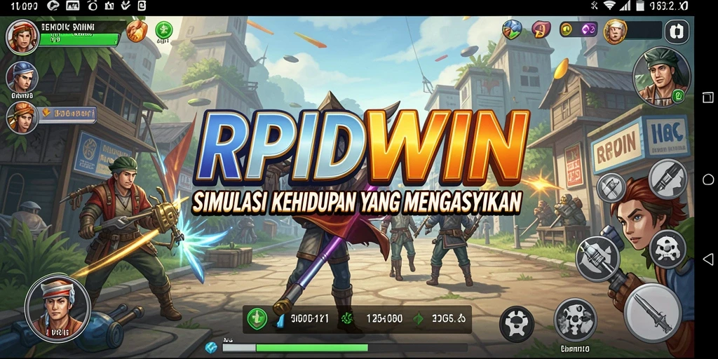 Gameplay RPIDWIN yang menawan dan interaktif dalam simulasi kehidupan.