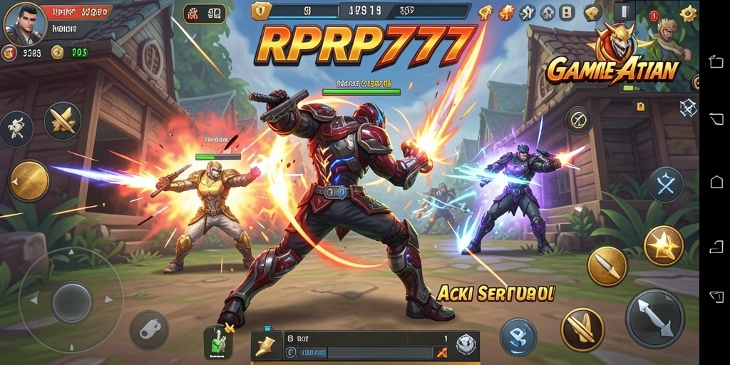 Tampilan gameplay action RPRP777 yang menegangkan dan penuh aksi.