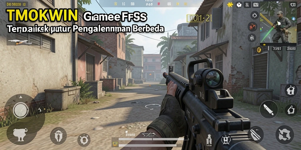 Tampilan gameplay seru dan menegangkan dari TMOKWIN saat bertempur di arena.